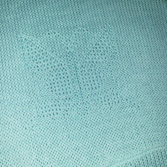 Vintage Adele Knitwear Crochet Grandma Sweater V-Neck 1980's Butterfly Print XL? - Picture 7 of 12